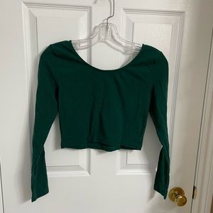 Emerald Green ARITZIA TALULA Mellus Cropped long sleeve T-shirt size S